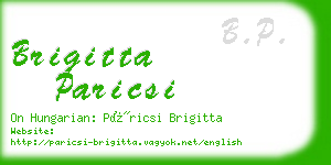 brigitta paricsi business card